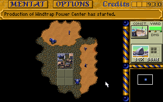 Screenshot Thumbnail / Media File 1 for Dune II The Building Of A Dynasty (1992)(Avalon Interactive)