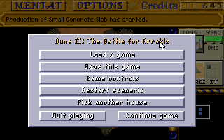 Screenshot Thumbnail / Media File 1 for Dune II The Building Of A Dynasty (1993)(Avalon Interactive)