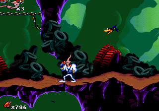 Screenshot Thumbnail / Media File 1 for Earthworm Jim (1994)(Shiny Entertainment)