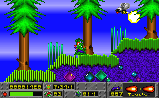 Screenshot Thumbnail / Media File 1 for Jazz Jackrabbit (1994)(Epic Megagames Inc)