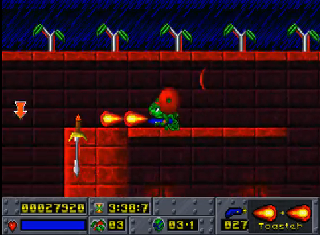 Screenshot Thumbnail / Media File 1 for Jazz Jackrabbit CD (1995)(Epic Megagames)(M4)