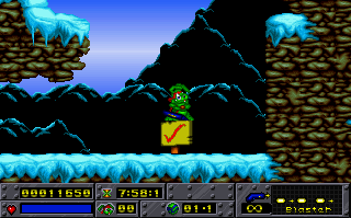 Screenshot Thumbnail / Media File 1 for Jazz Jackrabbit Special Xmas Edition (1994)(Epic Megagames)