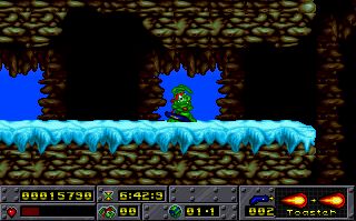Screenshot Thumbnail / Media File 1 for Jazz Jackrabbit Special Xmas Edition (1994)(Epic Megagames)