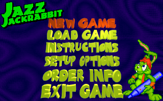 Screenshot Thumbnail / Media File 1 for Jazz Jackrabbit Special Xmas Edition (1994)(Epic Megagames)