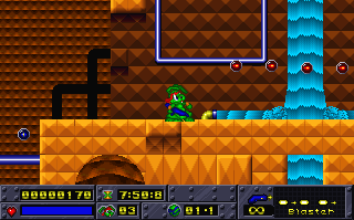 Screenshot Thumbnail / Media File 1 for Jazzy the Jackrabbit (1994)(Epic Megagames)