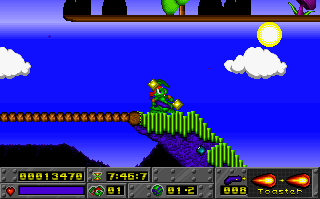 Screenshot Thumbnail / Media File 1 for Jazzy the Jackrabbit (1994)(Epic Megagames)