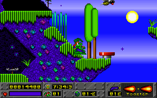 Screenshot Thumbnail / Media File 1 for Jazzy the Jackrabbit (1994)(Epic Megagames)