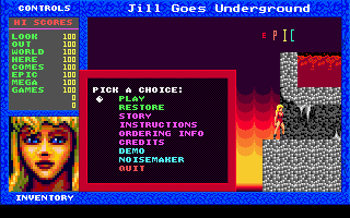 Screenshot Thumbnail / Media File 1 for Jill Of The Jungle 2 Jill Goes Underground (1992)(Epic Megagames Inc)
