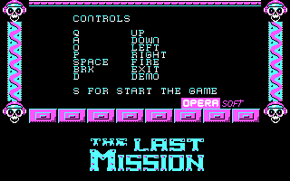 Screenshot Thumbnail / Media File 1 for Last Mission (1987)(Operasoft)
