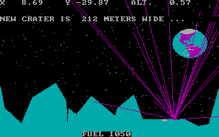 Screenshot Thumbnail / Media File 1 for Lunar Lander (1984)(Claudio Chami)