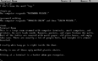 Screenshot Thumbnail / Media File 1 for Lurking Horror (1987)(Infocom)