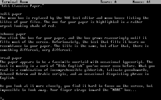 Screenshot Thumbnail / Media File 1 for Lurking Horror (1987)(Infocom)