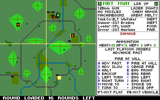 Screenshot Thumbnail / Media File 1 for M1 Tank Platoon (1989)(Microprose Software Inc)(Rev)