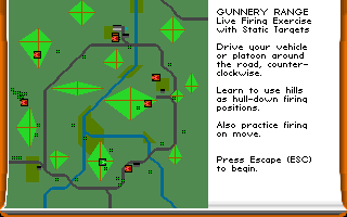 Screenshot Thumbnail / Media File 1 for M1 Tank Platoon (1989)(Microprose Software Inc)(Rev)