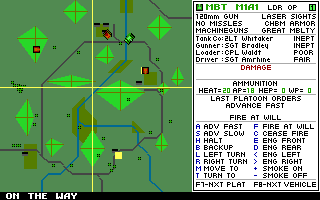 Screenshot Thumbnail / Media File 1 for M1 Tank Platoon (1989)(Microprose Software Inc)