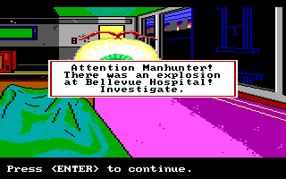 Screenshot Thumbnail / Media File 1 for Manhunter 1 New York (1988)(Sierra Online)(Rev)