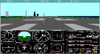 Screenshot Thumbnail / Media File 1 for Microsoft Flight Simulator 3.0 (1988)(Microsoft Game Studios)
