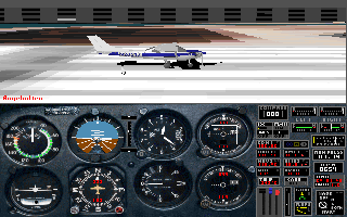 Screenshot Thumbnail / Media File 1 for Microsoft Flight Simulator 5 Scenery Disk Berlin East Germany (1993)(Microsoft)