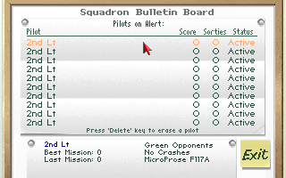 Screenshot Thumbnail / Media File 1 for Night Hawk F117a Stealth Fighter 20 (1991)(Microprose Software Inc)