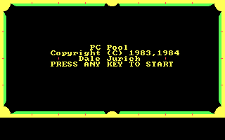 Screenshot Thumbnail / Media File 1 for Pc Pool (1983)(Dale Jurich)