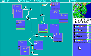 Screenshot Thumbnail / Media File 1 for Railroad Tycoon (1990)(Microprose Software Inc)