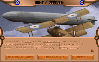Screenshot Thumbnail / Media File 1 for Red Baron (1990)(Sierra Online)(Rev)