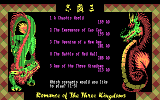 Screenshot Thumbnail / Media File 1 for Romance Of The Three Kingdoms (1988)(Koei Co Ltd)