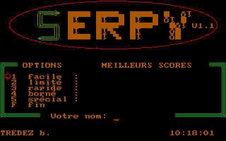 Screenshot Thumbnail / Media File 1 for Serpy (1986)(Anonymous)