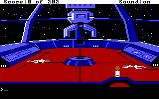Screenshot Thumbnail / Media File 1 for Space Quest I Roger Wilco In The Sarien Encounter (1991)(Sierra Online)(Rev)