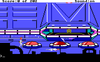 Screenshot Thumbnail / Media File 1 for Space Quest I Roger Wilco In The Sarien Encounter (1991)(Sierra Online)(Rev)