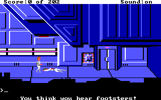 Screenshot Thumbnail / Media File 1 for Space Quest I Roger Wilco In The Sarien Encounter (1991)(Sierra Online)(Rev)