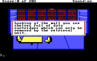 Screenshot Thumbnail / Media File 1 for Space Quest I Roger Wilco In The Sarien Encounter (1991)(Sierra Online)(Rev)