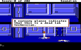 Screenshot Thumbnail / Media File 1 for Space Quest I Roger Wilco In The Sarien Encounter (1991)(Sierra Online)