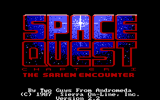Screenshot Thumbnail / Media File 1 for Space Quest I Roger Wilco In The Sarien Encounter Enhance (1991)(Sierra Online)