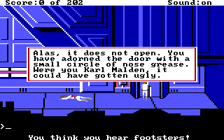 Screenshot Thumbnail / Media File 1 for Space Quest I Roger Wilco In The Sarien Encounter Enhance (1991)(Sierra Online)