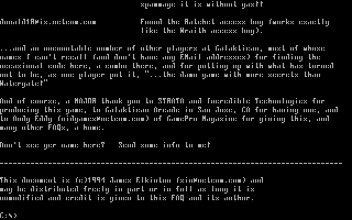 Screenshot Thumbnail / Media File 1 for Video Game Faq (1994)(Copysoft Inc)