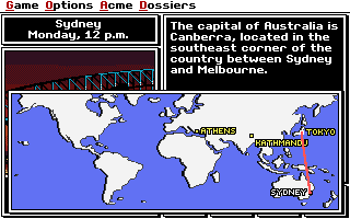 Screenshot Thumbnail / Media File 1 for Where In The World Is Carmen Sandiego Deluxe Edition (1990)(Broderbund Software Inc)