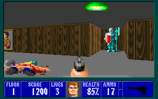 Screenshot Thumbnail / Media File 1 for Wolfenstein 3d (1992)(Activision Publishing Inc)