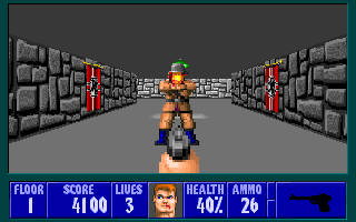 Screenshot Thumbnail / Media File 1 for Wolfenstein 3d (1992)(Activision Publishing Inc)
