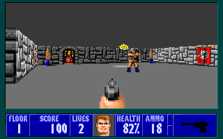 Screenshot Thumbnail / Media File 1 for Wolfenstein 3d (1992)(Activision Publishing Inc)