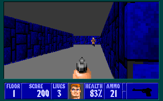 Screenshot Thumbnail / Media File 1 for Wolfenstein 3D Bloody Edition Mod (1993)(Apogee Software)
