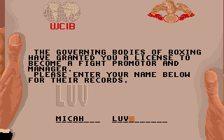 Screenshot Thumbnail / Media File 1 for World Championship Boxing Manager (1990)(Krisalis Software Ltd)