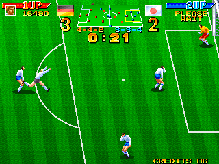 Screenshot Thumbnail / Media File 1 for Dream Soccer '94 (Japan, M92 hardware)