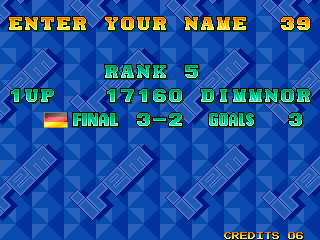 Screenshot Thumbnail / Media File 1 for Dream Soccer '94 (Japan, M92 hardware)