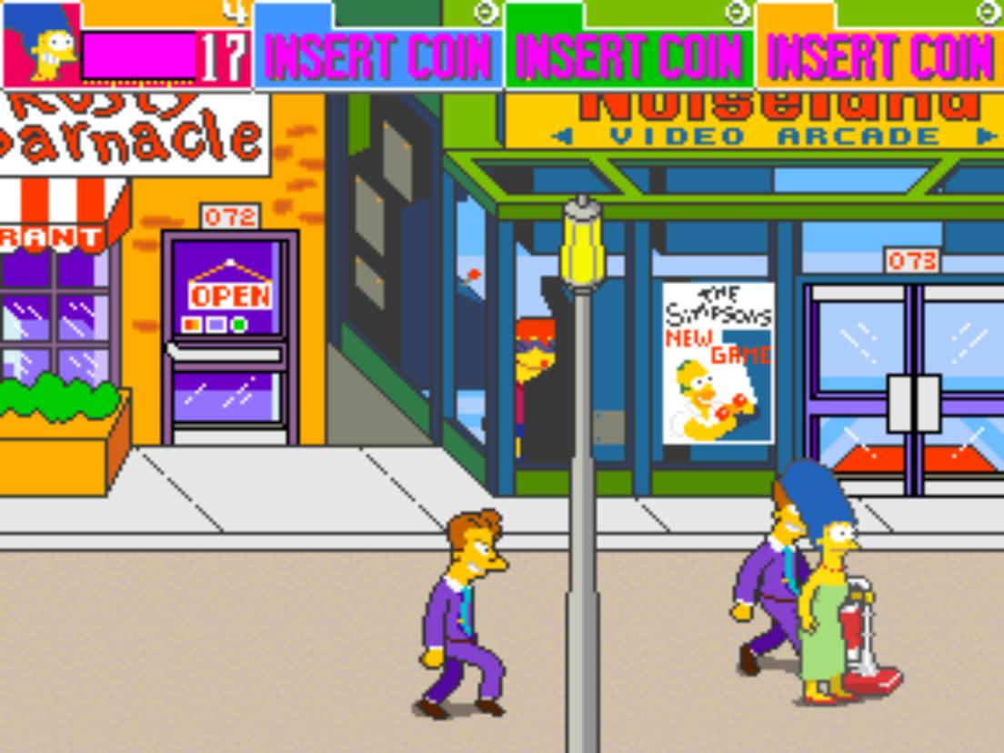 Play Arcade The Simpsons (2 Players World, set 1) Online in your browser 