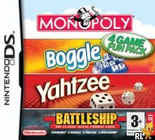 4 Game Fun Pack - Monopoly + Boggle + Yahtzee + Battleship (E)(Independent) Box Art